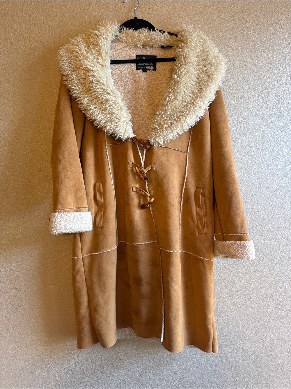 Faux Suede Shearling Coat penny lane